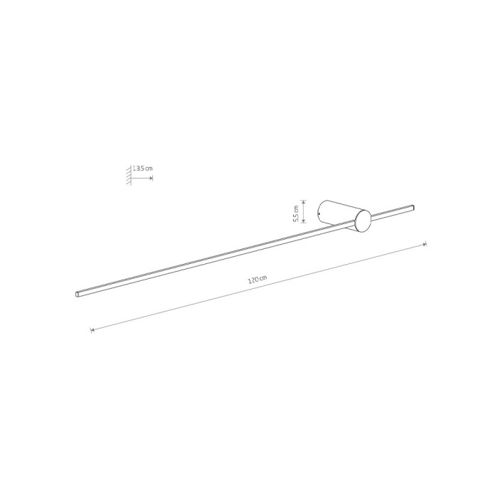 Бра, настінний світильник Nowodvorski 11381 Saber LED L 1x16W 3000K 540Lm IP20 Silk Olive (11381)