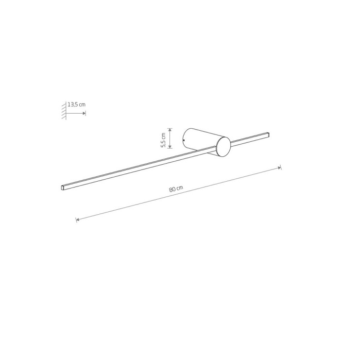 Бра, настінний світильник Nowodvorski 11378 Saber LED M 1x11W 3000K 380Lm IP20 Silk Olive (11378)
