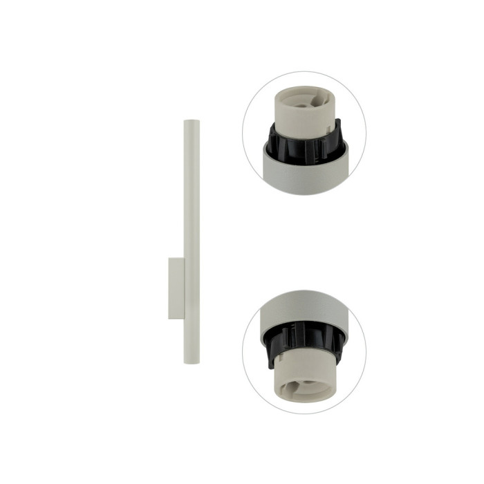 Бра, настінний світильник Nowodvorski 10892 Fourty Wall M GU10 2x10W IP20 Silk Gray (10892)
