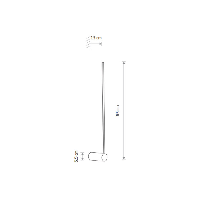 Бра, настінний світильник Nowodvorski 10855 Arm M Led 1x10W 4000K 390Lm IP20 Bl (10855)