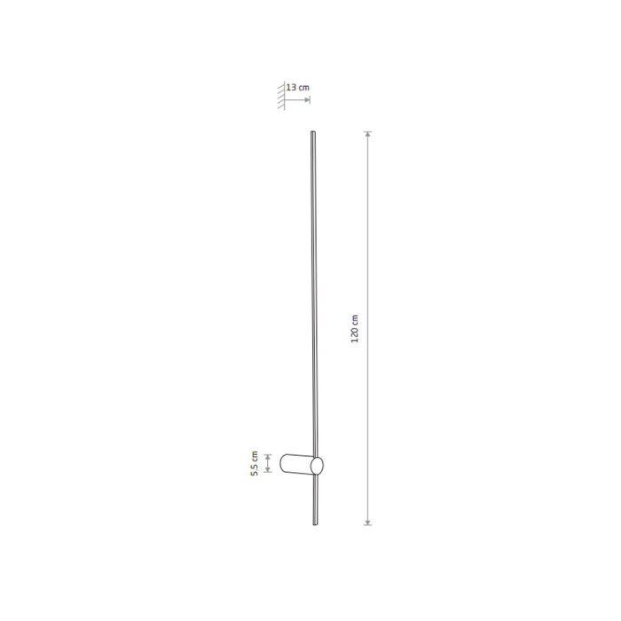 Бра, настінний світильник Nowodvorski 10854 Saber L Led 1x16W 4000K 570Lm IP20 Bl (10854)
