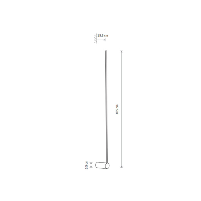Бра, настінний світильник Nowodvorski 10856 Arm L Led 1x14W 4000K 550Lm IP20 Bl (10856)