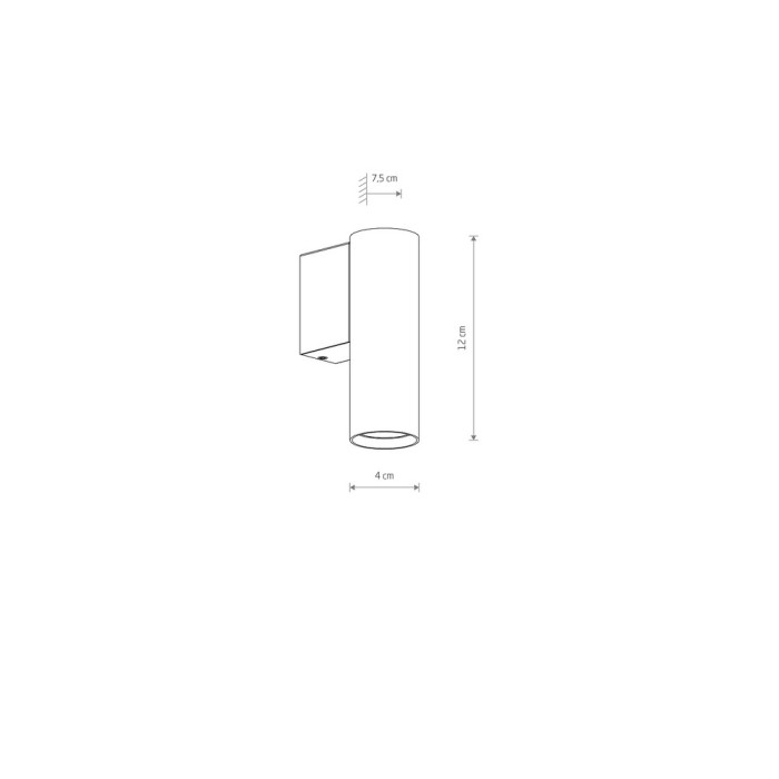 Бра, настінний світильник Nowodvorski 10746 Fourty Wall S GU10 1x10W IP20 Wh (10476)