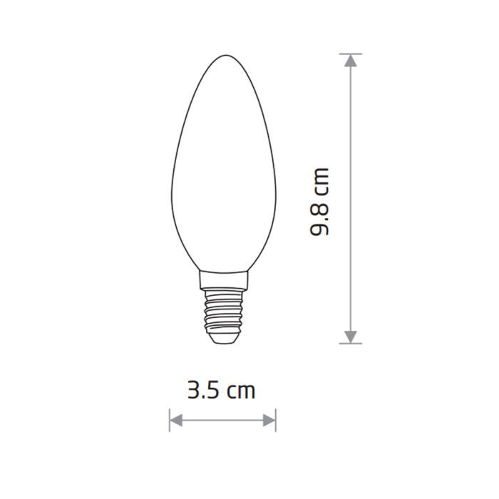 Світлодіодна лампочка Nowodvorski 10589 Bulb E14 1x6W 3000K 650Lm IP20 (10589)