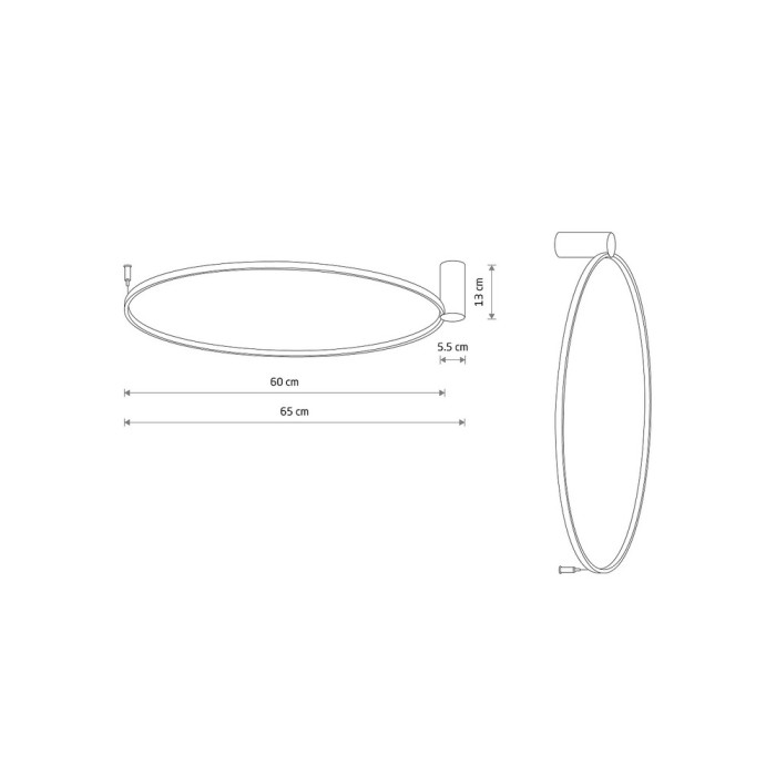 Люстра Nowodvorski 10815 Circolo LED M 1x21W 3000K 660Lm IP20 Чорна (10815)
