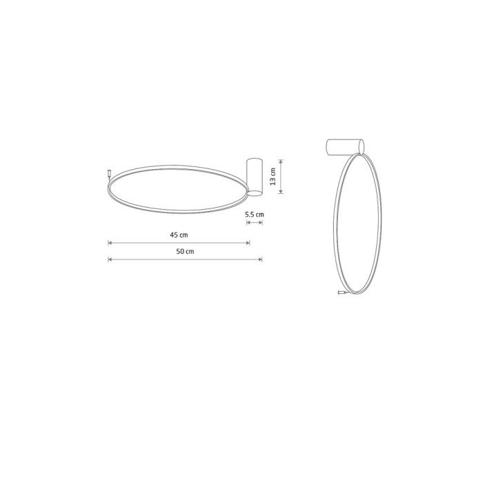 Люстра Nowodvorski 10928 Circolo LED S 1x18W 3000K 560Lm IP20 Чорна (10928)