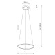 Люстра Nowodvorski 10863 Circolo LED S 1x18W 4000K 600Lm IP20 Чорна (10863)