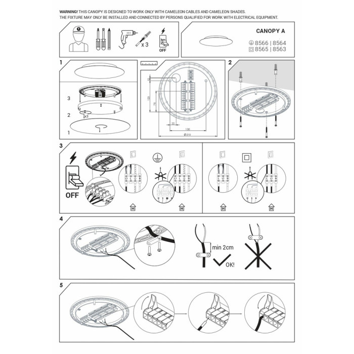Потолочна основа для світильника Nowodvorski 10017 Cameleon Canopy A Mini 25W IP20 Wh (10017)
