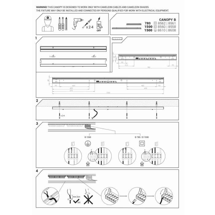 Основа Nowodvorski 8560 Cameleon Canopy B 1500 10W IP20 Wh (8560)
