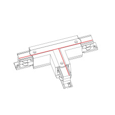 З'єднувач Nowodvorski CTLS POWER T CONNECTOR LEFT 2 BLACK (T-L2) CN (8237)