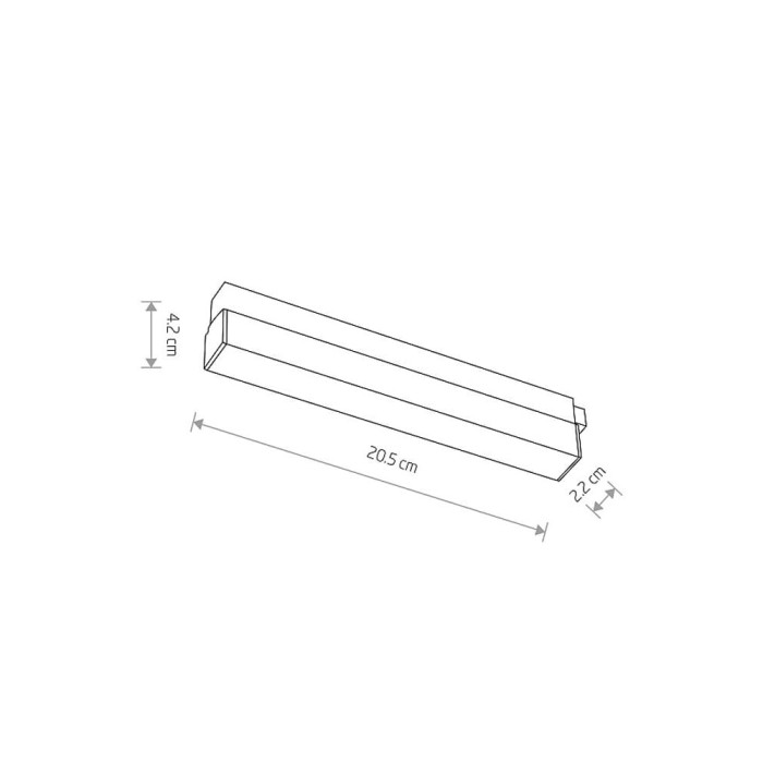 Магнітний трековий світильник Nowodvorski 10651 LVM Line Led 1x9w 4000K 440Lm IP20 Bl (10651)