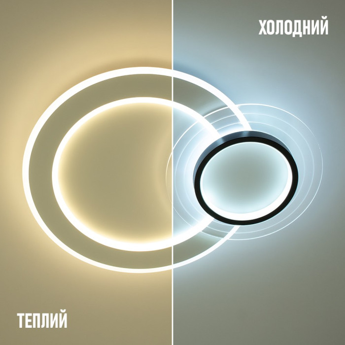 АКЦІЯ! Світильник світлодіодний стельовий MERVIN 75W R ON/OFF WHITE/BLACK 220V IP20