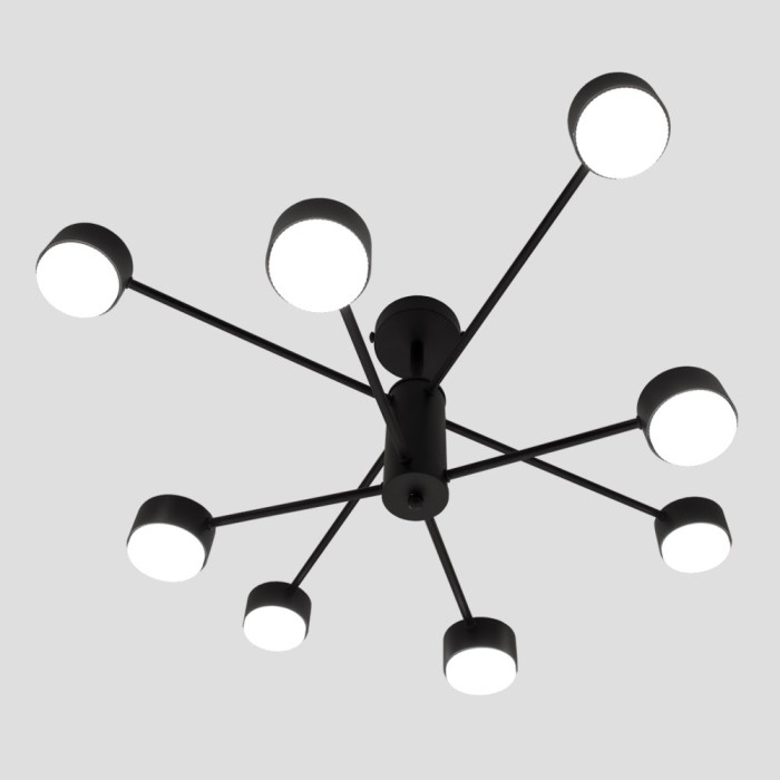 Світильник стельовий RAY 8xGX53 (4+4) BLACK 220V IP20