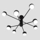 Світильник стельовий RAY 8xGX53 (4+4) BLACK 220V IP20