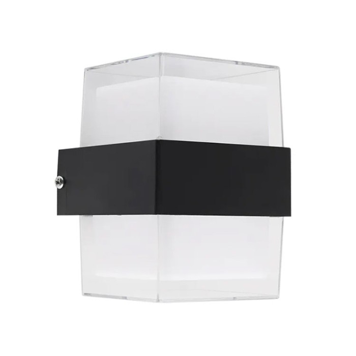 Світильник світлодіодний настінний, бра VENZA 9W S BLACK 4200K 105x95x135 220V IP44