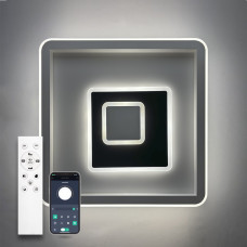 Світильник світлодіодний стельовий BRAVE 90W S400 APP WHITE/BLACK 220V IP20 з пультом ДУ