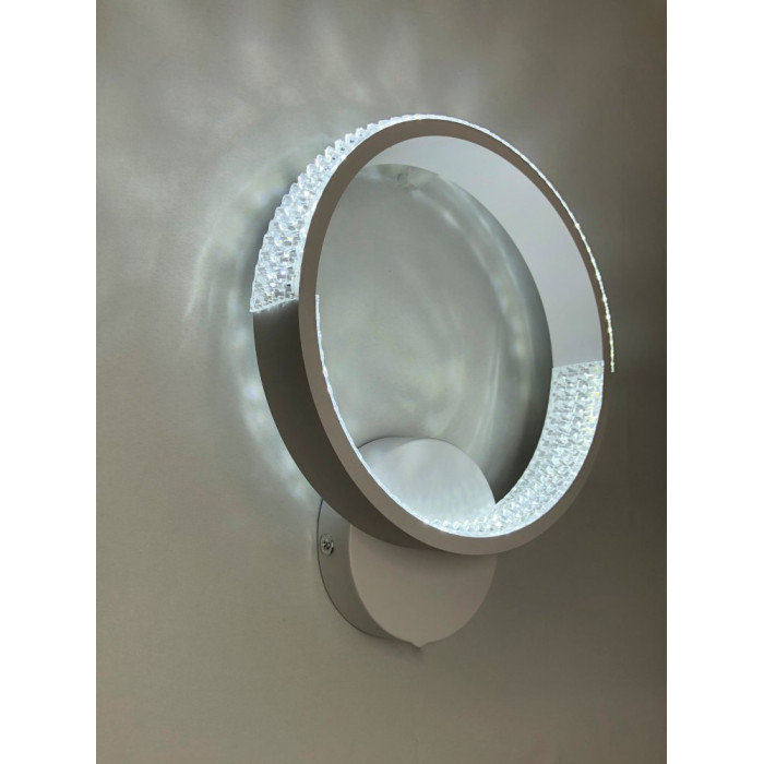 Світильник світлодіодний настінний, бра AKRILIKA ROUND 17W 1R ON/OFF WHITE/CLEAR