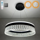 Світильник світлодіодний підвісний CARINA 90W R BLACK/CLEAR 500/1200 APP 220V IP20 з пультом ДУ
