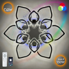 Світильник світлодіодний стельовий AZALIA RGB 150W 12R APP 815х110 CHROME/ICE 220V IP20 з пультом ДУ
